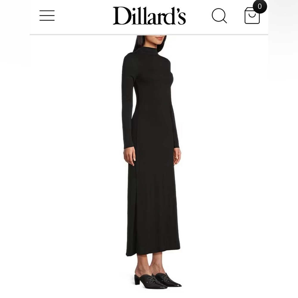 NWT DILLARDS GB Black Long Knit Maxi Dress
